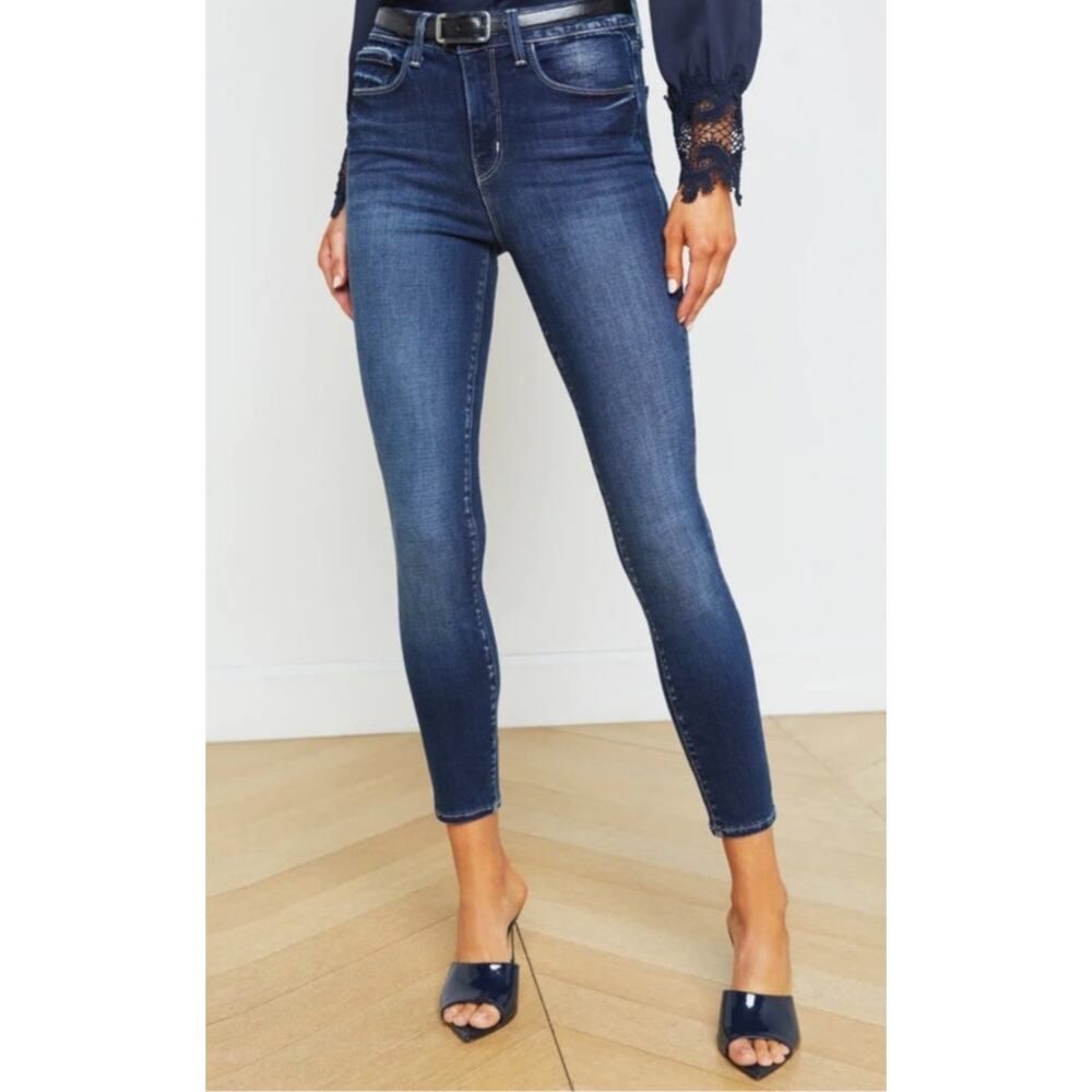L'Agence Women's Jeans Size 27 Margot High‎ Rise Skinny Blue Denim - Picture 1 of 11